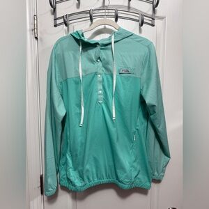 Columbia Pullover Windbreaker Jacket Hooded Women’s S Lightweight‎ Snap Front